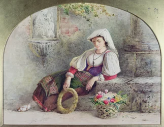 A Contadina Reposing (ritning)
